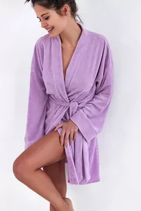 Szlafrok frotte linda jasny fiolet S/M - Szlafroki damskie - miniaturka - grafika 3