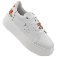 Półbuty damskie - Skórzane półbuty sportowe na platformie białe Vinceza 89101 - miniaturka - grafika 1