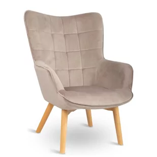Fotel HOWHOMELY Grella Platinium Oak, beżowo-brązowy, 99x71x79 cm - Fotele - miniaturka - grafika 1