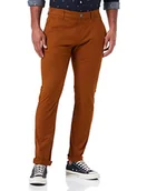 Spodenki męskie - TOM TAILOR Męskie Spodnie chinosy ze stretchem 1032870, 21652 - Equestrian Brown, 28W / 34L - miniaturka - grafika 1