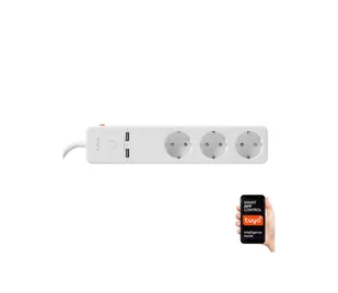 Polux Listwa zasilająca z wyłącznikiem + 2xUSB Wi-Fi TUYA 31594 SANICO - Akcesoria do oświetlenia - miniaturka - grafika 3