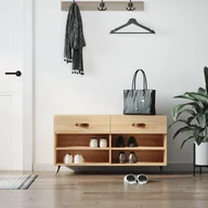 Wieszaki i stojaki - vidaXL Ławka z miejscem na buty, dąb sonoma, 102x35x55 cm - miniaturka - grafika 1