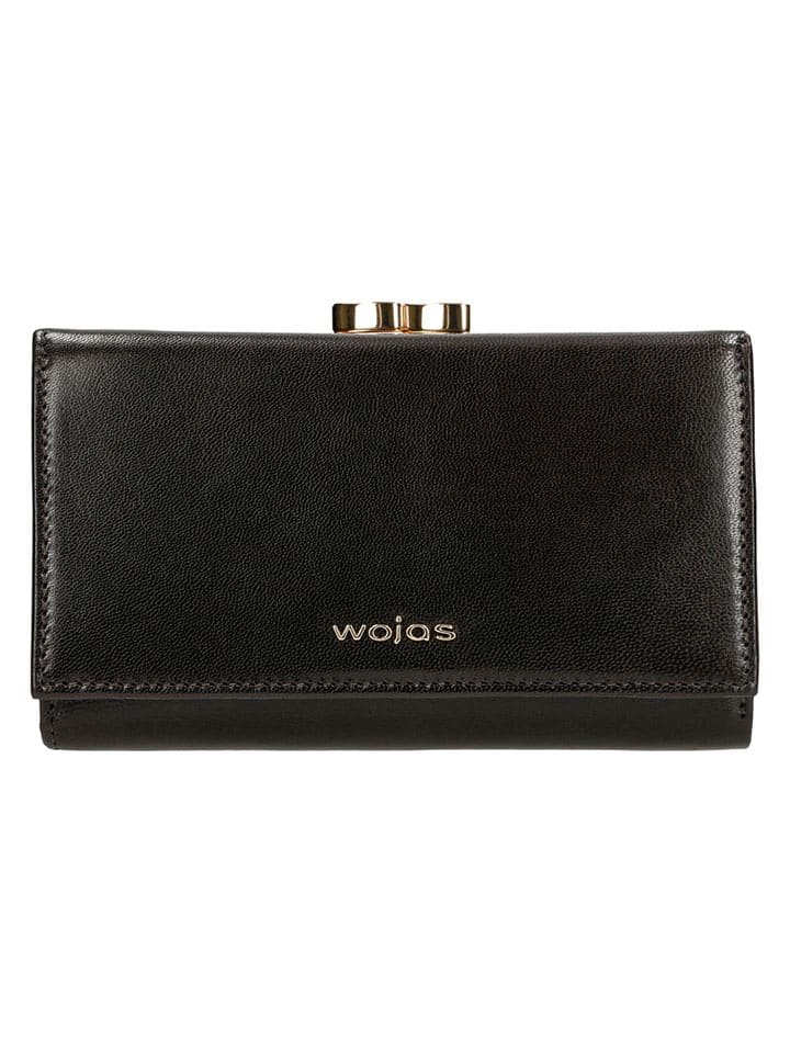 Wojas Skórzany portfel w kolorze brązowym - 14 x 8 x 3 cm