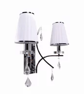 Lampy ścienne - Lumina Deco INSP. GLAMOUR Kinkiet kryształowy biały GLAMOUR - miniaturka - grafika 1