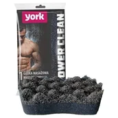 Rękawice i gąbki do kąpieli - Gąbka do ciała masażowa czarna Motyl Men - miniaturka - grafika 1