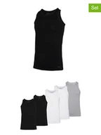 Koszulki męskie - Fila Podkoszulki (5 szt.) w kolorze czarnym, białym i szarym - miniaturka - grafika 1