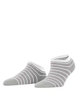 FALKE Kobiety Skarpety do trampek Stripe Shimmer W SN Bawełna krótkie z wzorem 1 Para, Szary (Lt. Heather 3223), 39-42 - Skarpetki damskie - miniaturka - grafika 1