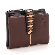 Portfele - Mały Portfel Kobieta Skóra Babcino Z Plecionym Zamknięciem, Brązowy, Pequeña, Nowoczesny - miniaturka - grafika 1