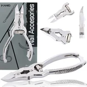 Akcesoria do paznokci - Cążki cęgi do grubych wrastających paznokci skórek obcinaczki nożyczki manicure gabinet SPA srebrne - miniaturka - grafika 1