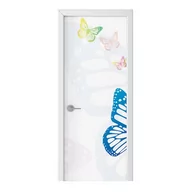 Naklejki na ścianę - Naklejka na drzwi HOMEPRINT Wzór kolorowych motyli 85x205 cm - miniaturka - grafika 1