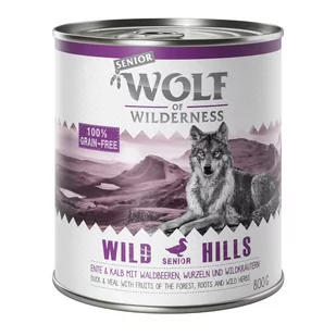 Wolf of Wilderness of Wilderness Senior, 6 x 800 g - Wild Hills, kaczka i cielęcina - Mokra karma dla psów - miniaturka - grafika 2