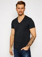 Koszulki męskie - Tommy Jeans T-Shirt DM0DM04410 Czarny Regular Fit - miniaturka - grafika 1