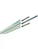 Kable światłowodowe - FO Kabel światłowodowy FTTH płaski SM 2J 9/125 LSOH biały, wzmocnienie dwoma prętami stalowymi - ALANTEC - miniaturka - grafika 1