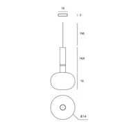 Lampy sufitowe - miloox by Sforzin Żyrandol Mose złoty - miniaturka - grafika 1