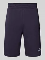 Spodnie sportowe męskie - Szorty z dzianiny dresowej o kroju regular fit z wyhaftowanym logo model ‘ESS No. 1’ - miniaturka - grafika 1