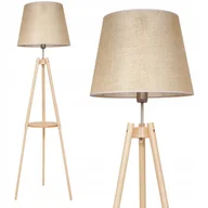 Lampy stojące - Lampa Stojąca Podłogowa Trójnóg Ze Stolikiem Boho - miniaturka - grafika 1