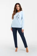 Piżamy damskie - Arietta piżama damska długi rękaw, długie spodnie - Italian Fashion - miniaturka - grafika 1