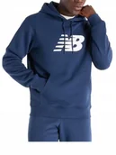 Bluzy męskie - BLUZA męska NEW BALANCE MT43904NNY ciepła bawełniana z kapturem kangurka L - miniaturka - grafika 1