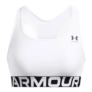 Biustonosz damski Under Armour HG Mid Branded White M - Biustonosze - miniaturka - grafika 1