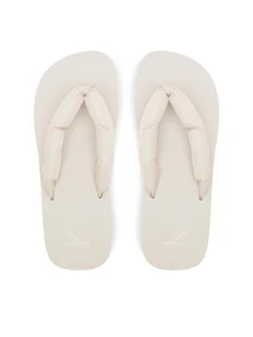 Calvin Klein Jeans Japonki Beach Sandal Flatform Ttxr Satin YW0YW01723 Beżowy - Klapki i japonki damskie - miniaturka - grafika 1