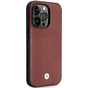 Etui BMW BMHMP14X22RFGR iPhone 14 Pro Max 6,7" burgundowy/burgundy Leather Diamond Pattern MagSafe - Etui i futerały do telefonów - miniaturka - grafika 4