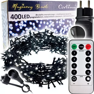 LAMPKI CHOINKOWE 400 LED TIMER STEROWANIE PILOTEM - Oświetlenie świąteczne - miniaturka - grafika 1