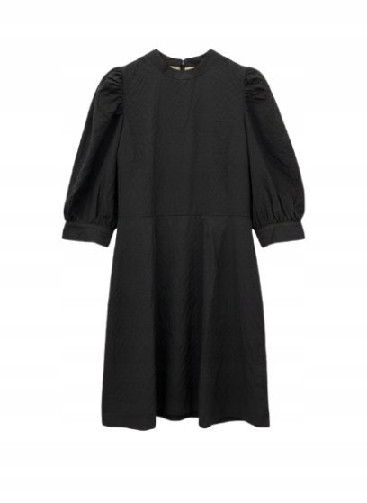 VERO MODA CZARNA SUKIENKA Z BUFKAMI I STÓJKĄ PLUS SIZE 46 X_A