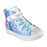 Buty dla dziewczynek - Buty Skechers S Lights Twinkle Sparks Unicorn Daydream Jr 314800L-BLMT niebieskie - miniaturka - grafika 1