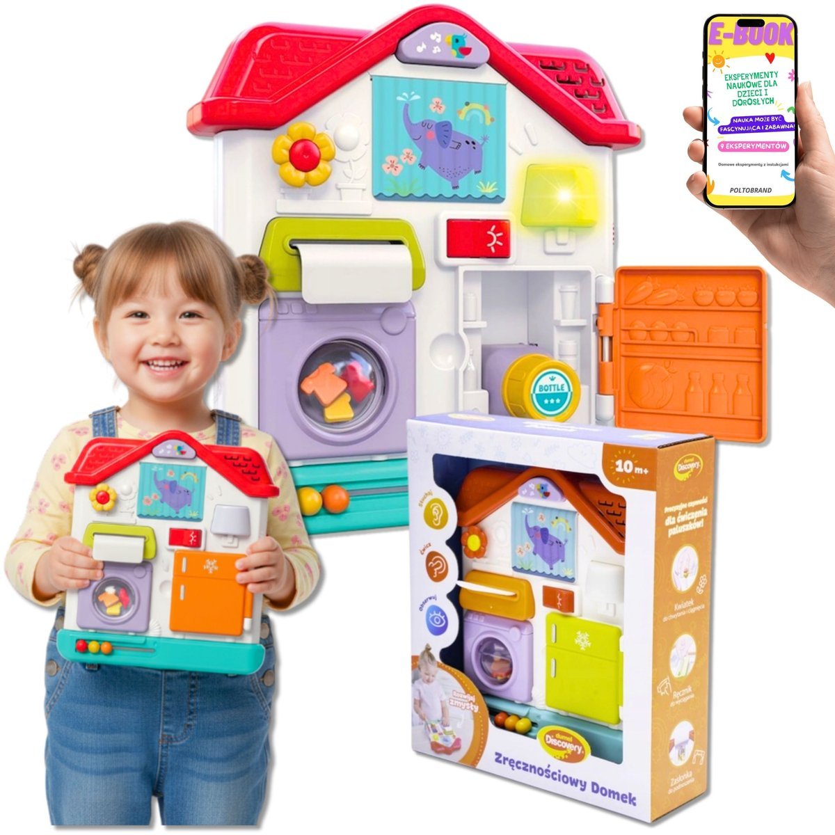 INTERAKTYWNY Zręcznościowy DOMEK DUMEL Discovery 10m+ DLA MAŁEGO DZIECKA PREZENT NA ŚWIĘTA + EBOOK