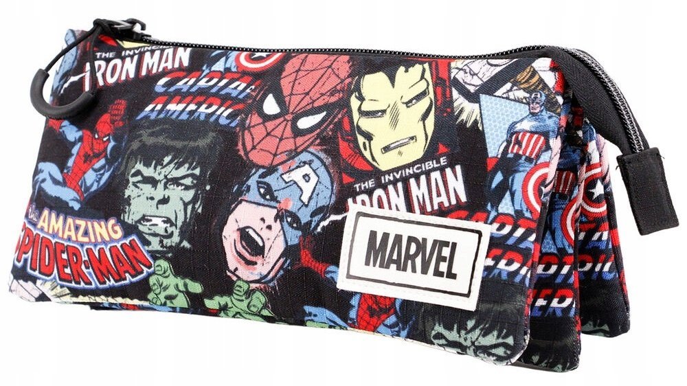 Piórnik 3 Przegrody Avengers Hulk Spiderman Ironma