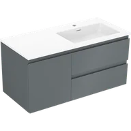 Szafki łazienkowe - Mexen Orio szafka łazienkowa 100 cm z umywalką Otis prawą, 2S, 1D, grafit mat/biała mat - 91A13-10047-3-BBFFF66-W18P01 - miniaturka - grafika 1