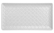 Talerze - Lubiana Talerz płytki prostokątny 24x13cm Marrakesz biały 300661 - miniaturka - grafika 1