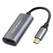 Adaptery i przejściówki - Kabel adapter qoltec usb-c na hdmi 4k 60hz 32awg 0,17m 50331 - miniaturka - grafika 1