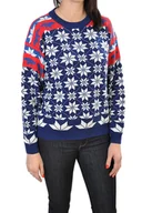Swetry damskie - WRANGLER ALPINE RAINBOW KOLOROWY SWETER ŚWIĄTECZNY DAMSKI - miniaturka - grafika 1