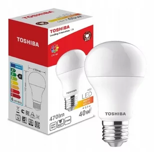 Toshiba LED A60 5.5W 470lm 2700K 80Ra E27 00101315010B - Żarówki LED - miniaturka - grafika 1