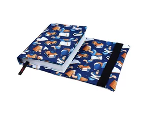 Etui Otulacz na książkę Bookworm Navy Large - Przybory szkolne Etui Otulacz na książkę Bookworm Navy Large - Przybory szkolne - miniaturka - grafika 1