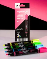 Kredki, ołówki, pastele i pisaki - Rystor, Marker kredowy do szkła rmg-1 eko etui, 4 szt. - miniaturka - grafika 1