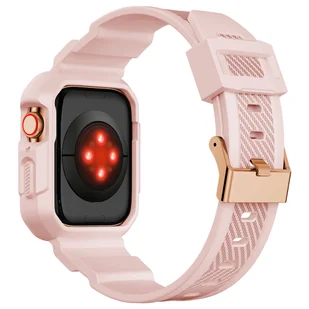 Kingxbar CYF106 2w1 pancerne etui Apple Watch SE, 8, 7, 6, 5, 4, 3, 2, 1 (41, 40, 38 mm) z paskiem różowe - Akcesoria do smartwatchy - miniaturka - grafika 6