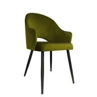 Krzesła - Atos Krzesło Velvet noga czarna BL75 - miniaturka - grafika 1