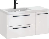 Szafki łazienkowe - Szafka z Umywalką ROSEN 90 cm - Uchwyt Czarny - miniaturka - grafika 1