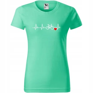 Damska Koszulka Nadruk Rowerowa Linia życia rower Prezent dla Rowerzystki miętowy XXL - Koszulki i topy damskie Damska Koszulka Nadruk Rowerowa Linia życia rower Prezent dla Rowerzystki miętowy XXL - Koszulki i topy damskie - miniaturka - grafika 1