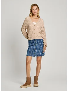 Pepe Jeans Kardigan w kolorze beżowym - Swetry damskie - miniaturka - grafika 1