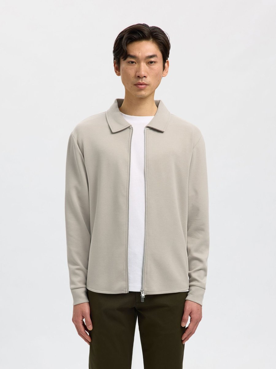 SELECTED SWETER MĘSKI KARDIGAN BEŻOWY ROZPINANY BEZ KAPTURA XL 17CA