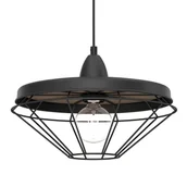 Lampy sufitowe - Wisząca lampa Alkaba 5013 Shilo loftowa klatka regulowana czarny - miniaturka - grafika 1