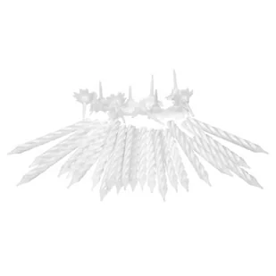 Świeczka urodzinowa biały 24 sztuki - Urodziny dziecka - miniaturka - grafika 1