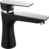 Baterie umywalkowe - Ferro Bateria ALGEO SQUARE umywalkowa st., czarny-chrom BAQ2BLC BAQ2BLC - miniaturka - grafika 1