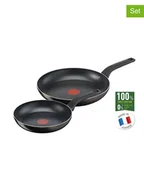 Patelnie - Tefal Patelnie (2 szt.) "Extra Cook & Clean" w kolorze czarnym - miniaturka - grafika 1