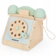Zabawki interaktywne dla dzieci - Edukacyjny telefon drewniany w stylu retro - miniaturka - grafika 1