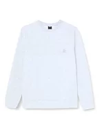 Bluzy męskie - JACK & JONES Męska bluza Jcostaple Quilt Sweat Crew Neck, Jasnoszary melanż/szczegóły: okrągłe logo Print New Lgm, XL - miniaturka - grafika 1