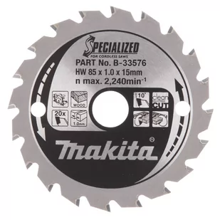 Makita B-33576 piła tarczowa do cięcia drewna 85x15 mm 20 zębów Specialized - Tarcze do pił - miniaturka - grafika 1